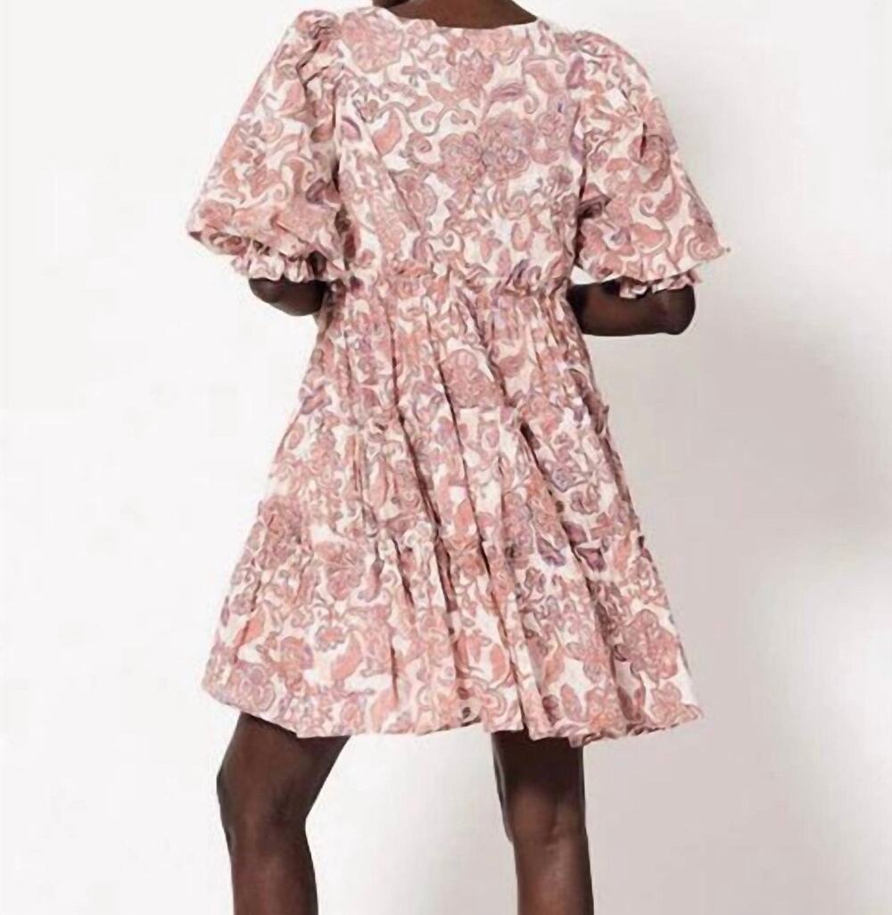 NEW NWT Cleobella Sample Sale Lavina Mini Dress Amara Floral Small Pink Blue